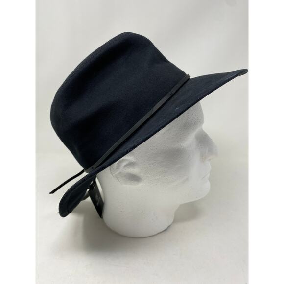 Brixton Womens Size Small Welsey Cotton Fedora Hat Black NEW - Picture 4 of 9